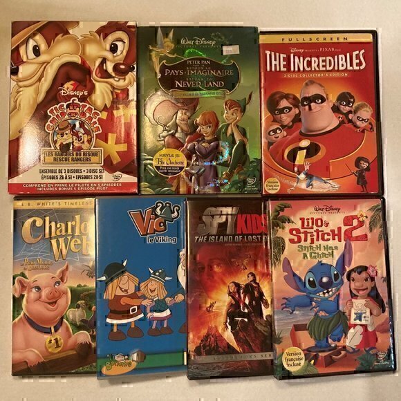 Other - Kids DVDs: Chip 'N' Dale, Peter Pan, The Incredibles, Spy Kids, Lilo & Stitch, …